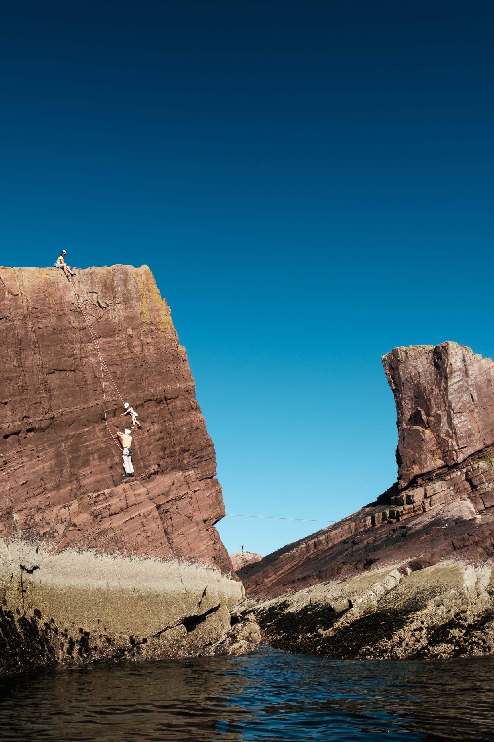 Climbing Split Rock