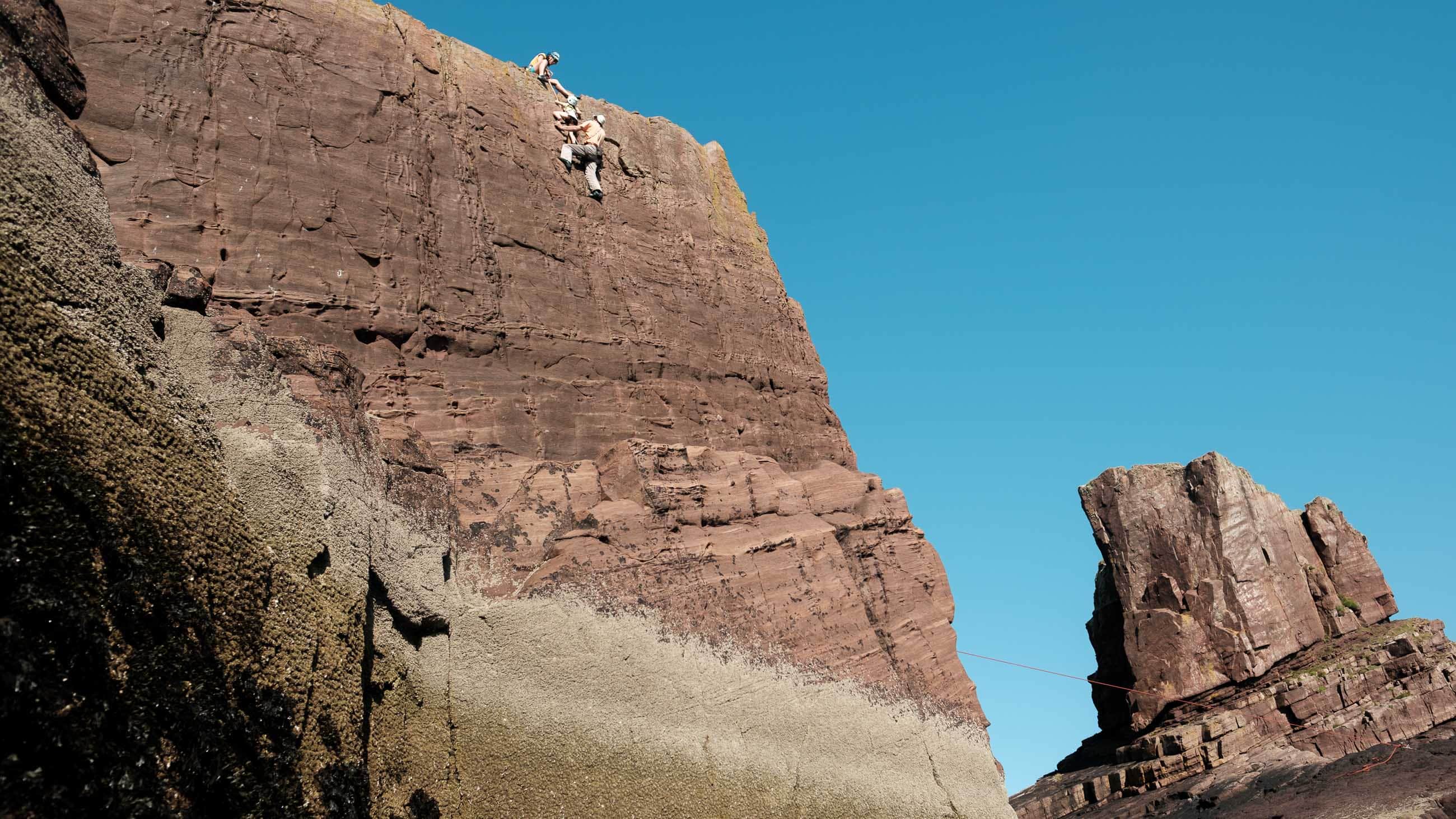 Climbing Split Rock